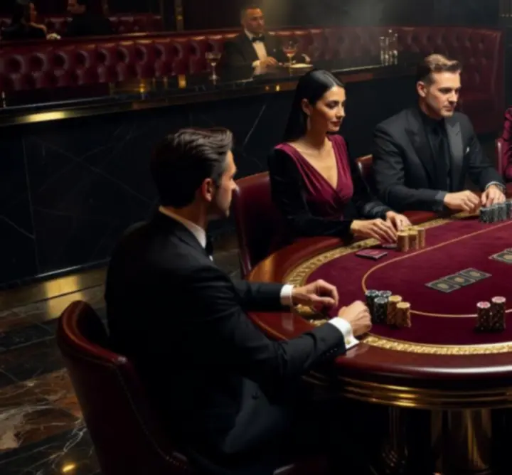 Luksusowy prywatny wieczór pokerowy w eleganckim wnętrzu